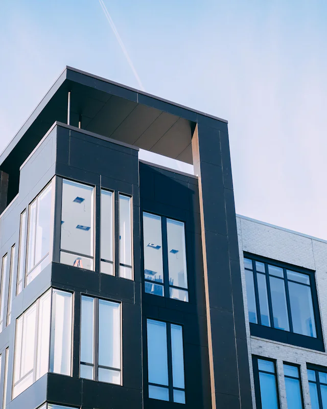A modern apartment building